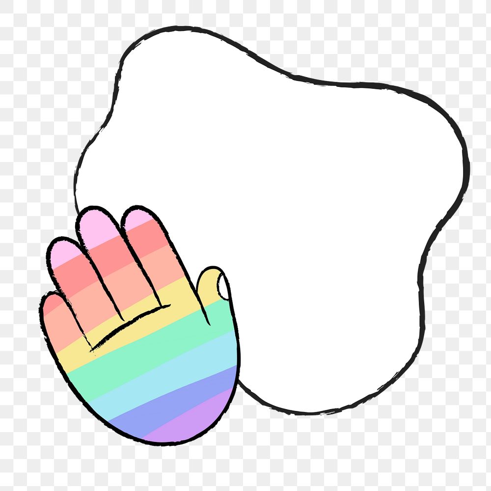 pride hand , LGBTQ+ editable design