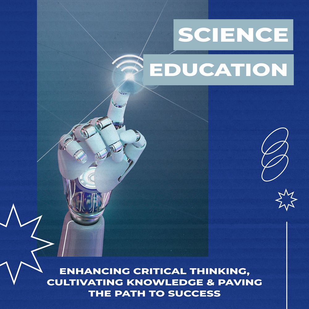 Science education Instagram post template, editable text