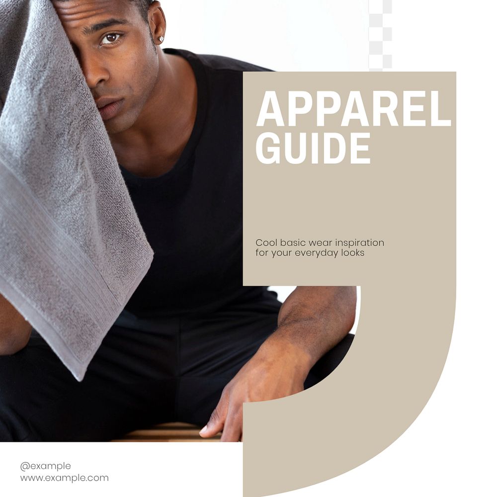 Apparel guide Instagram post template, editable text