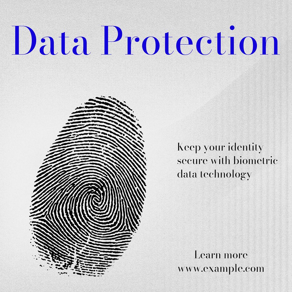 Data protection Facebook post template, editable design