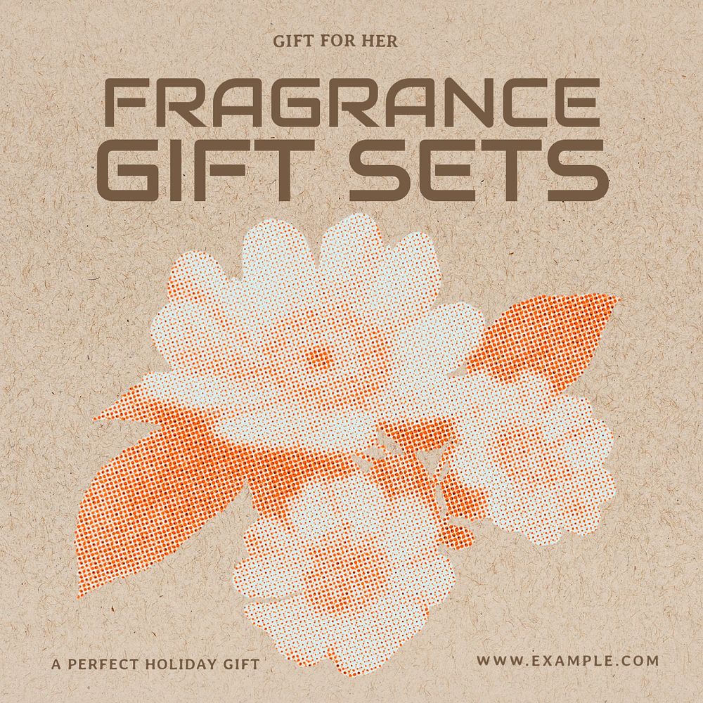 Fragrance gift sets post template, editable social media design