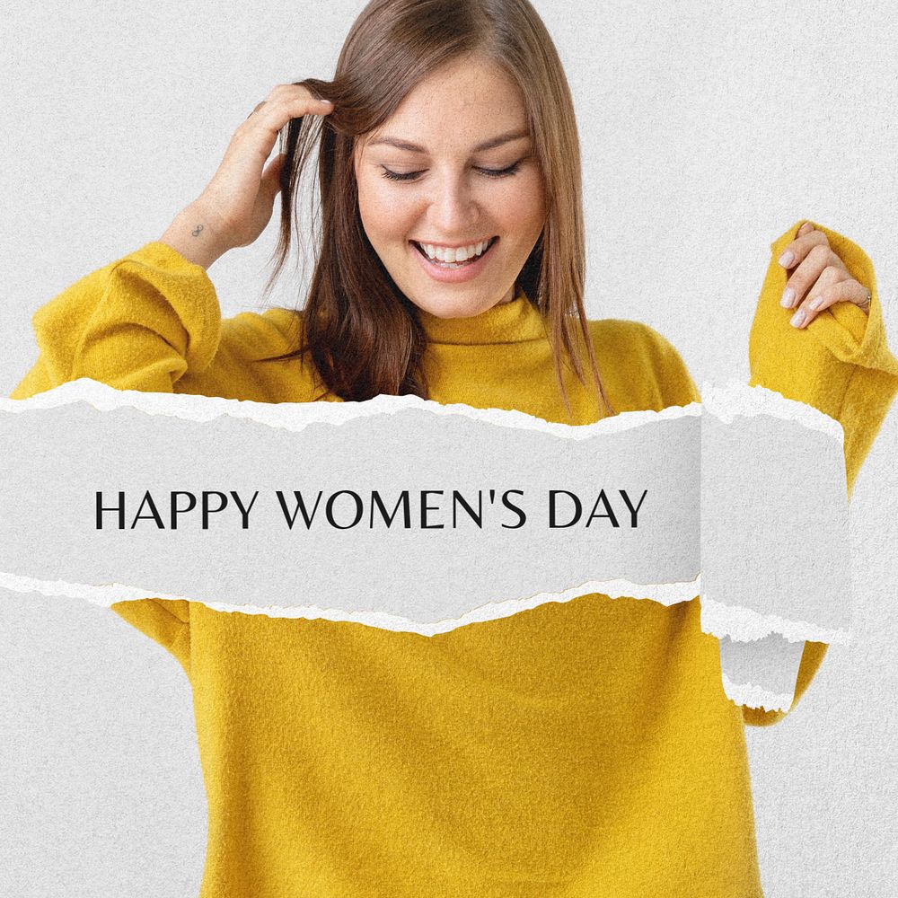 Happy women's day  Instagram post template, editable text