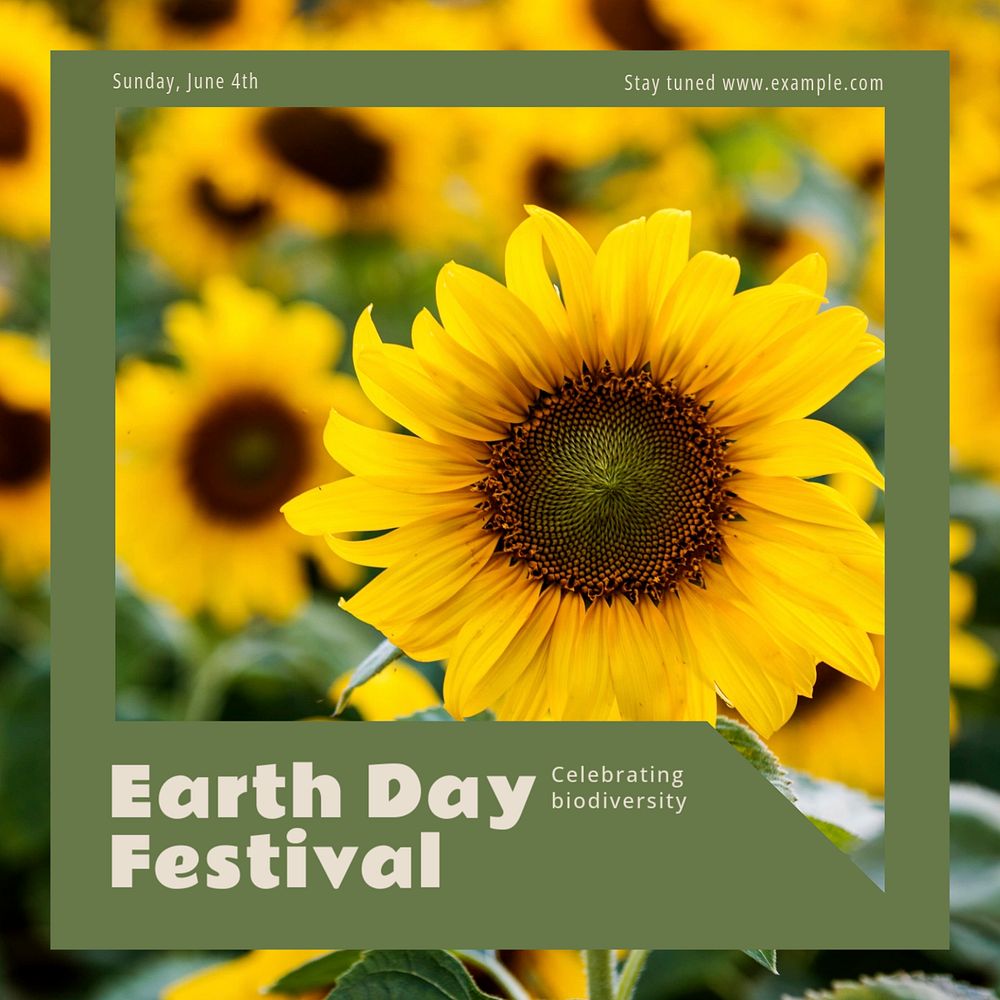 Earth Day  Instagram post template, editable text