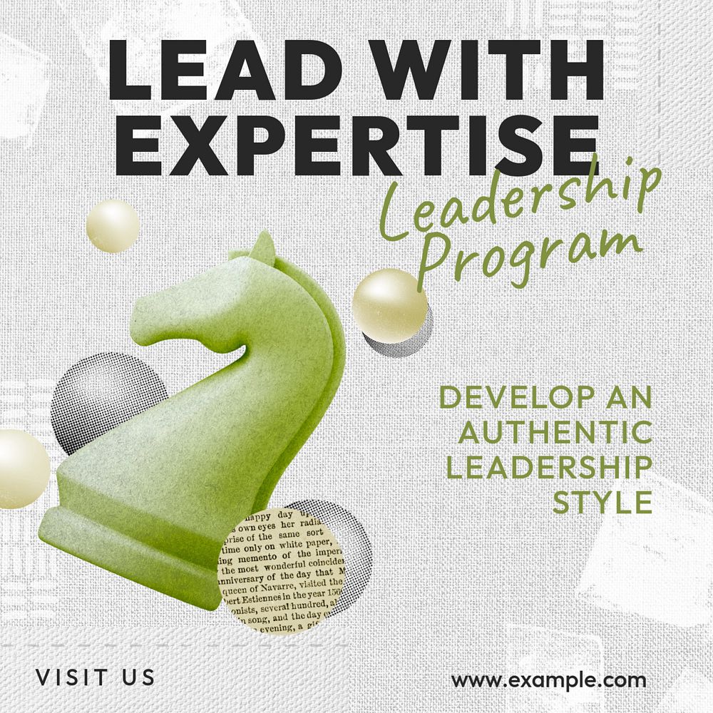 Lead with expertise post template, editable social media design