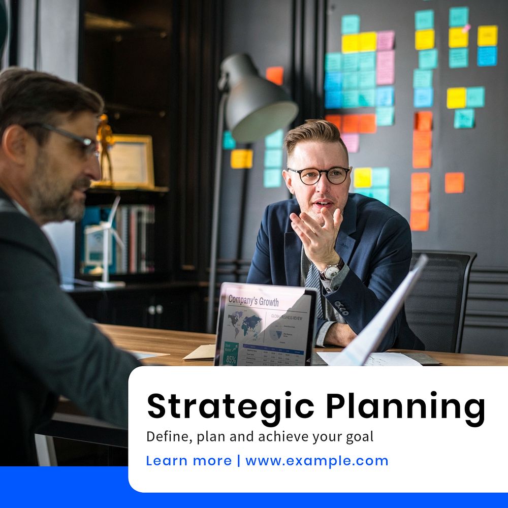 Strategic planning  Instagram post template, editable text