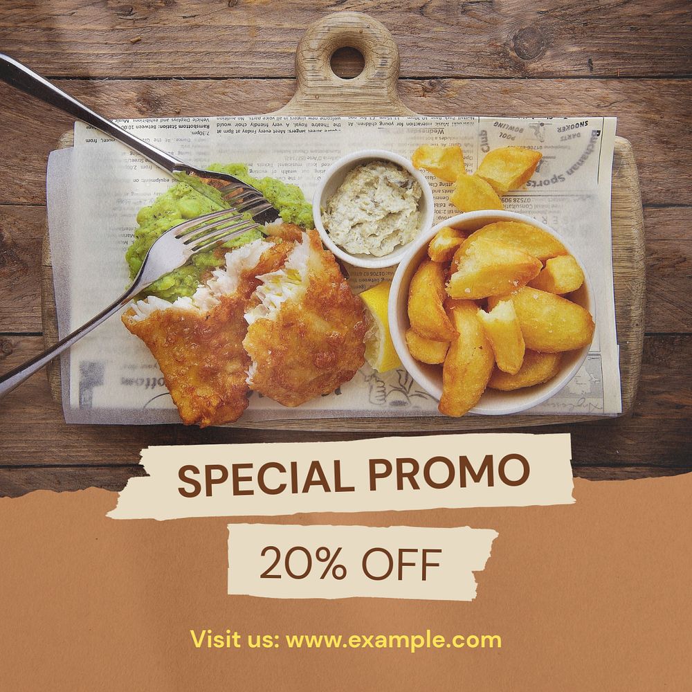 Special promo Instagram post template, editable text