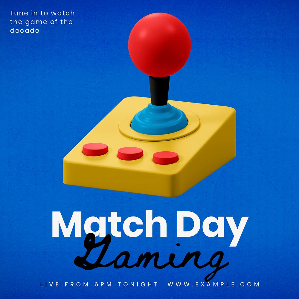 Match day  Instagram post template, editable text