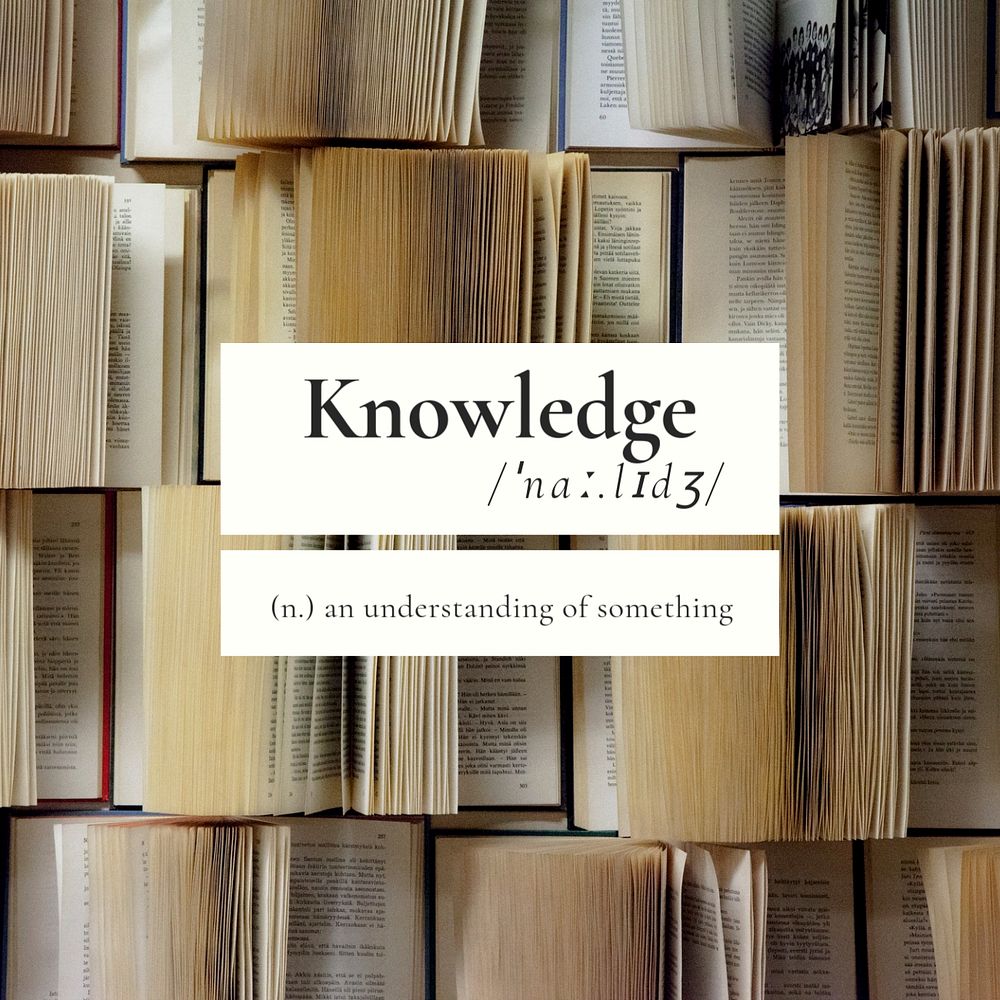 Knowledge   Instagram post template, editable text