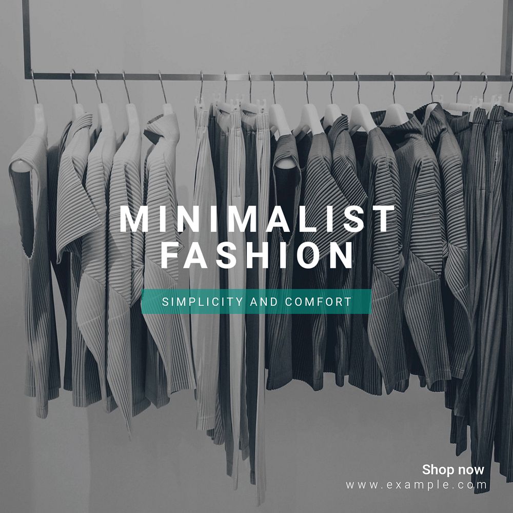 Minimalist fashion  Instagram post template, editable text