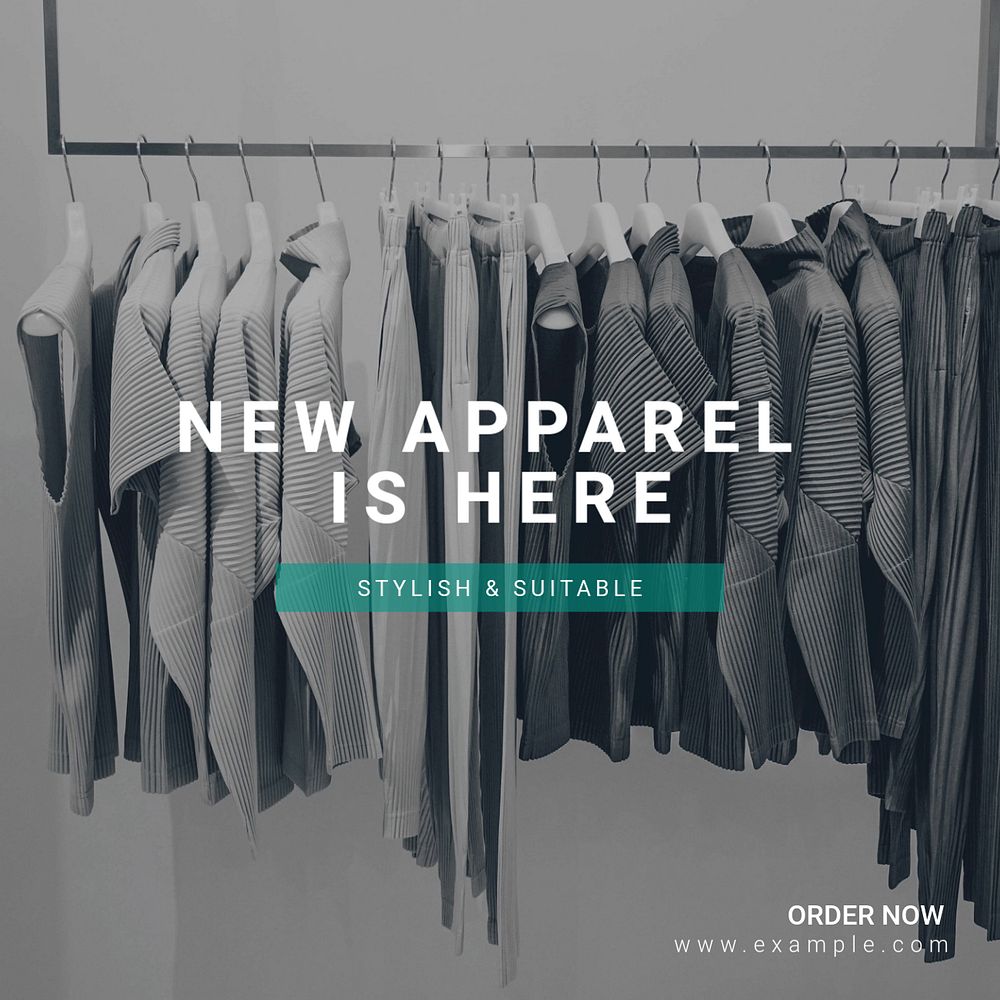 New apparel Instagram post template, editable text