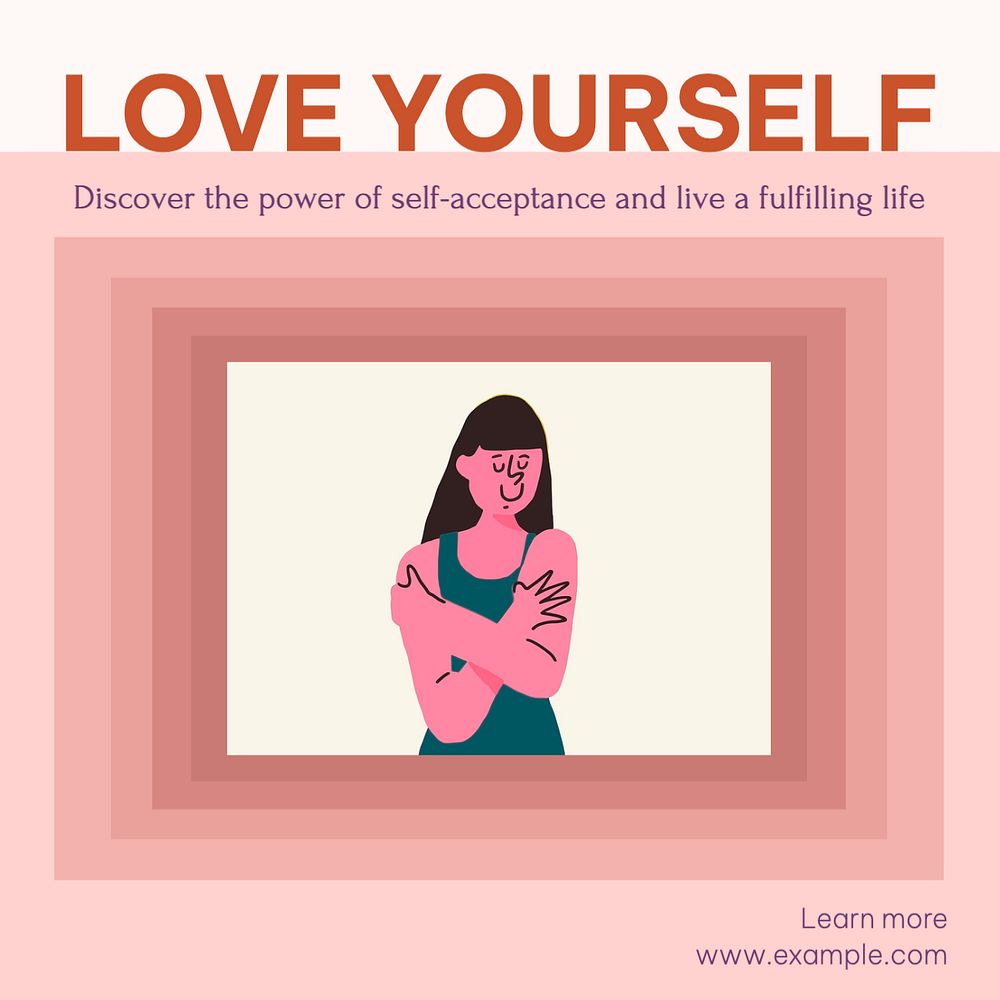 Self-love Facebook post template