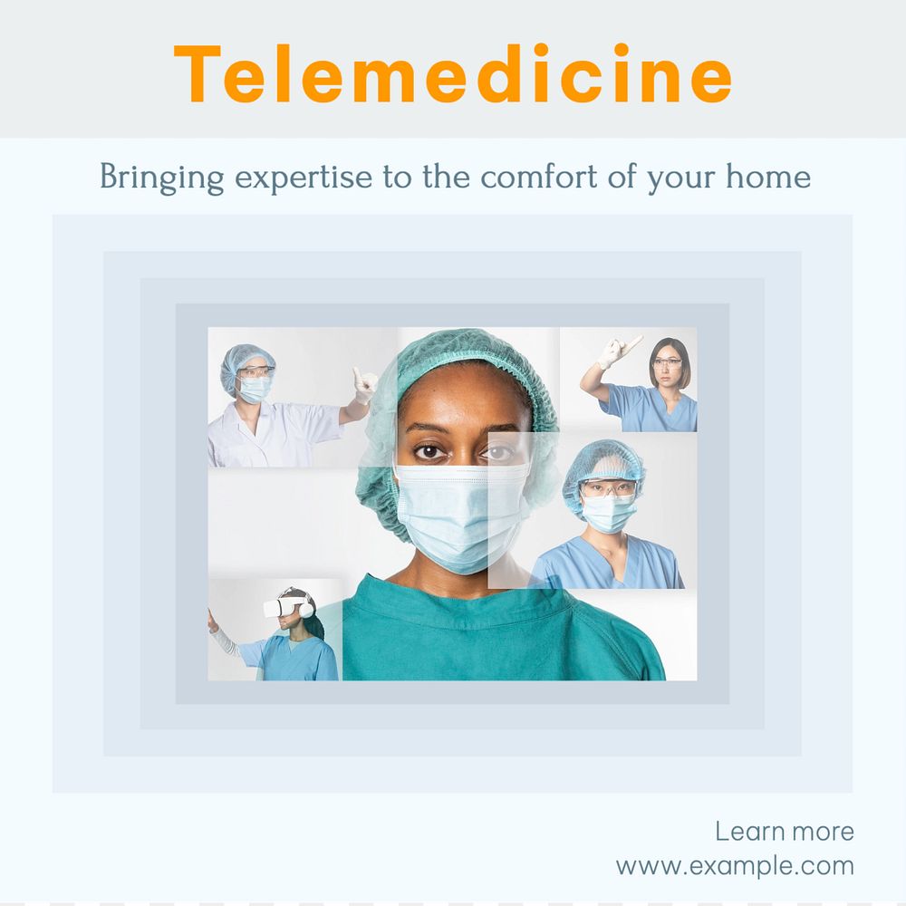 Telemedicine Instagram post template