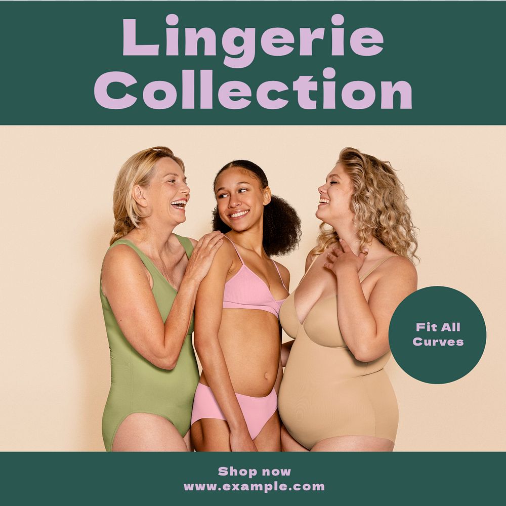 Lingerie collection Instagram post template