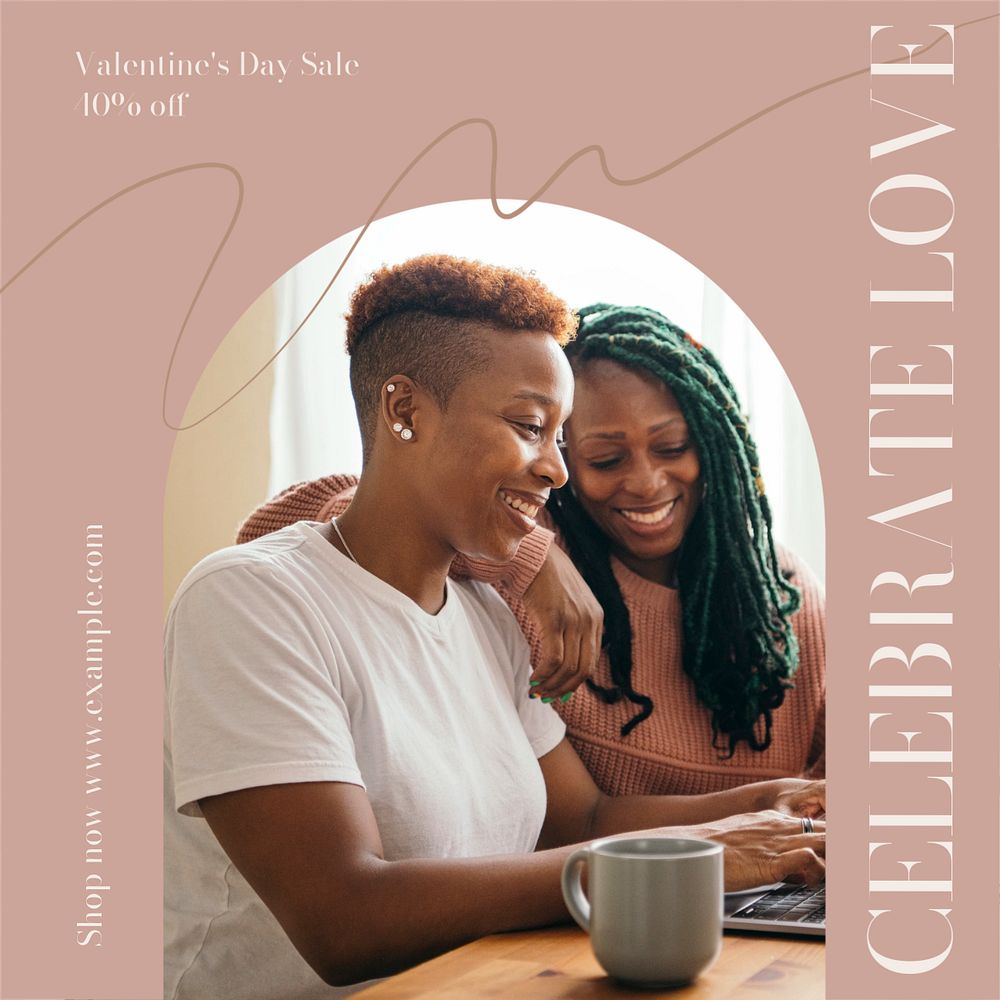 Celebrate love sale Instagram post template, editable text