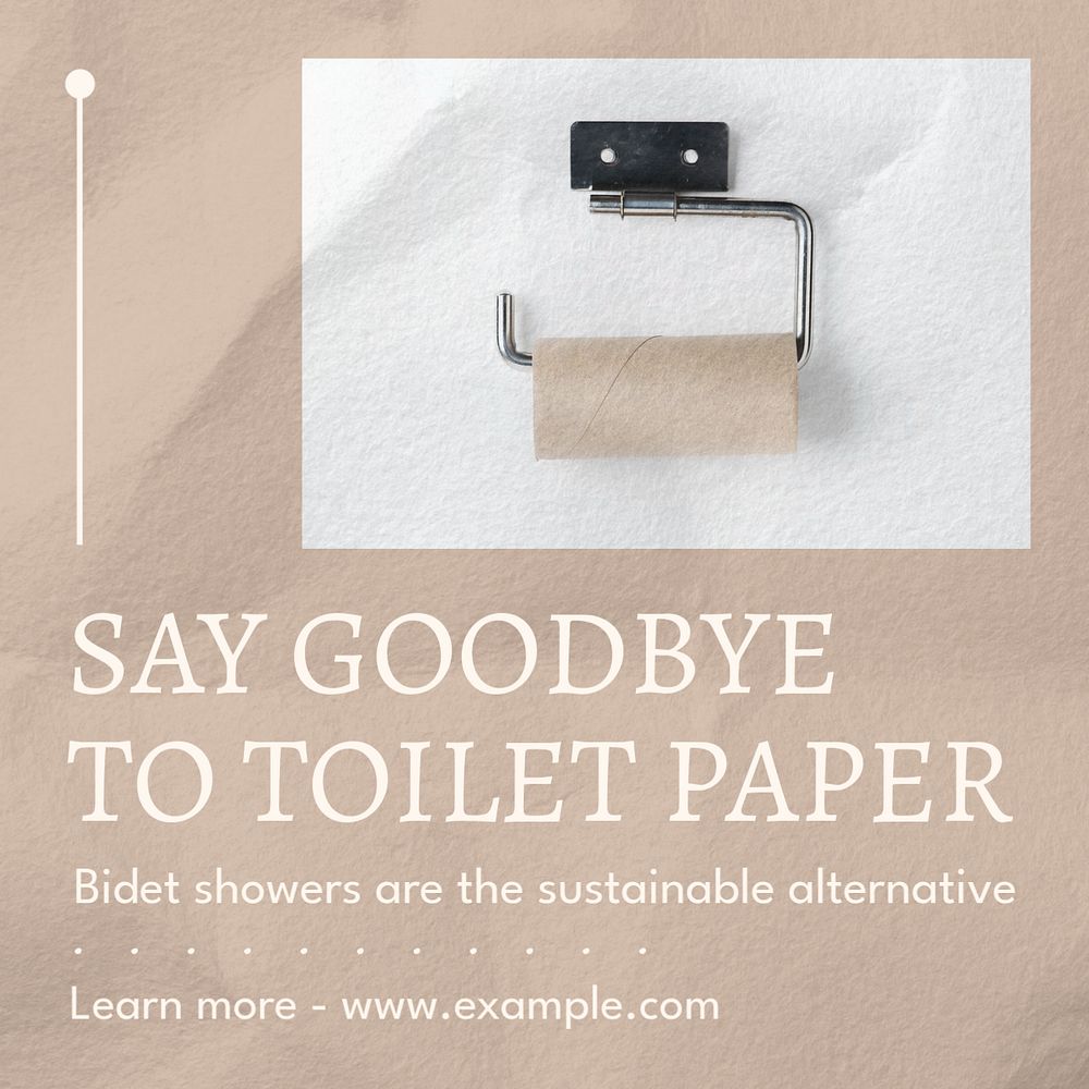 Bidet showers Instagram post template, editable text