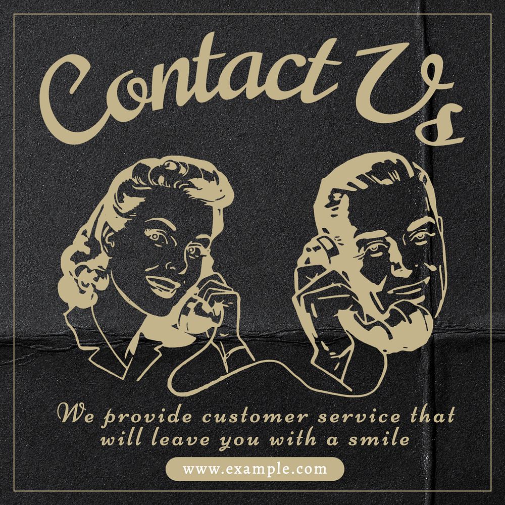 Customer service Instagram post template