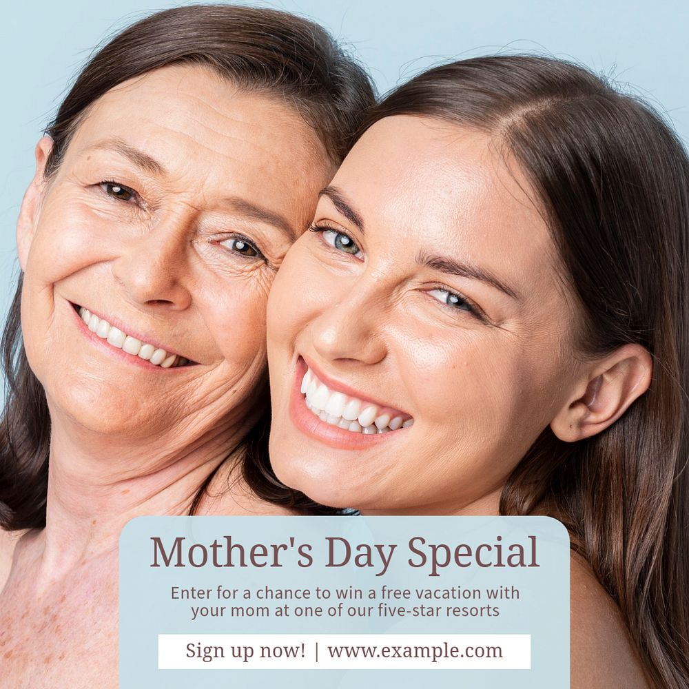 Mother's day special Instagram post template, editable text