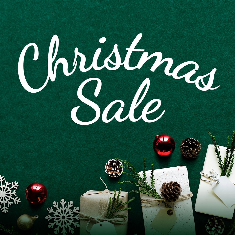 Christmas sale Instagram post template, editable text