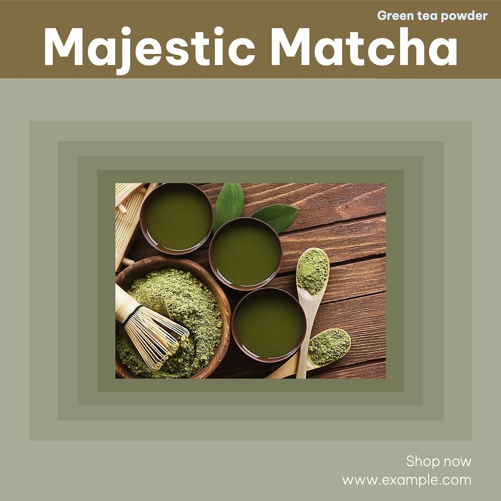 Matcha  Instagram post template