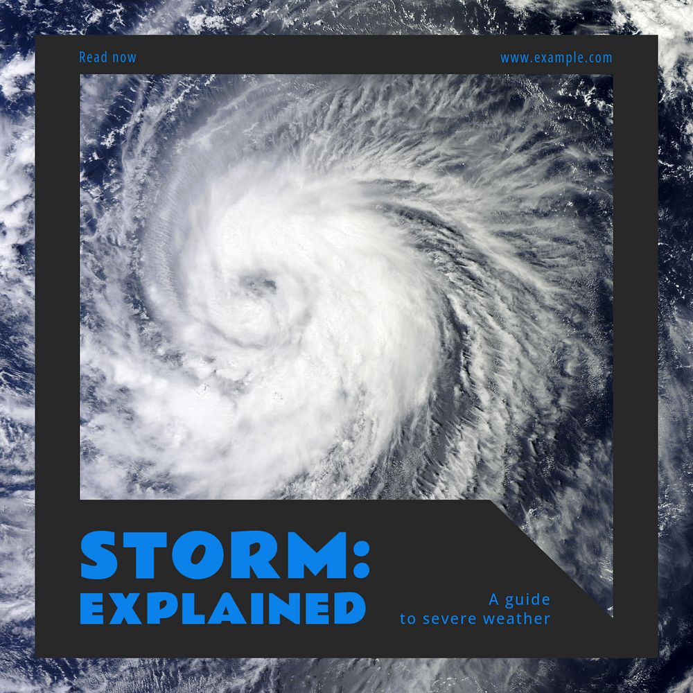 Storm Instagram post template, editable text