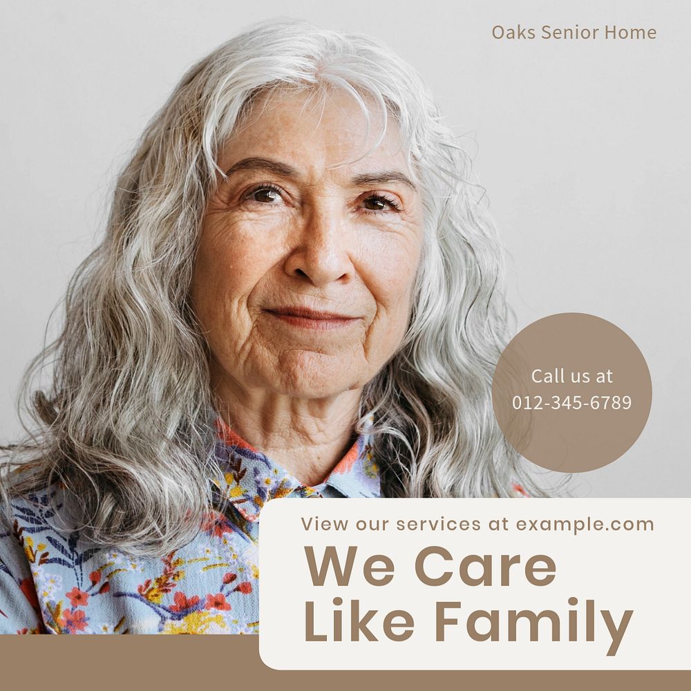 Senior home Instagram post template, editable text