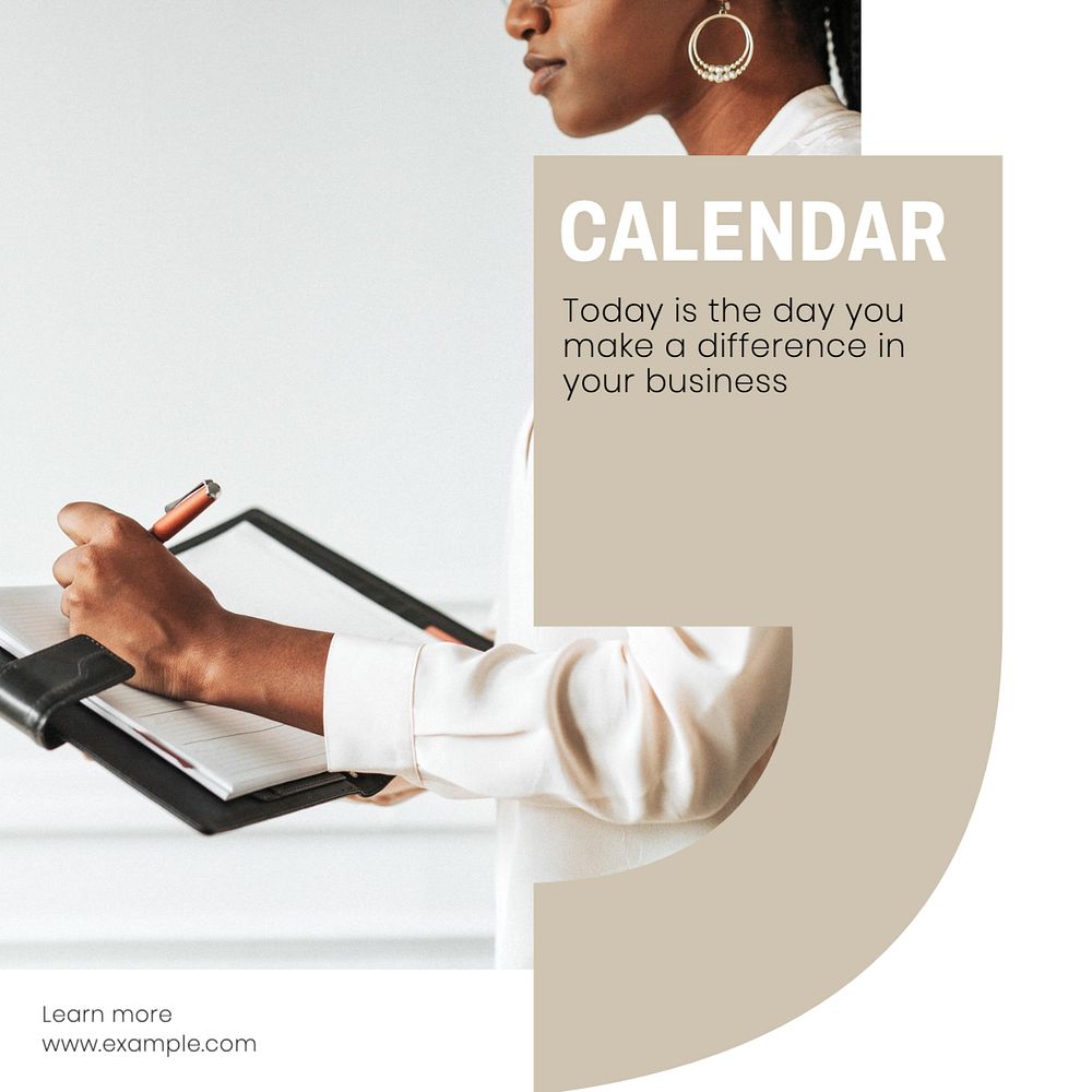 Business calendar Instagram post template