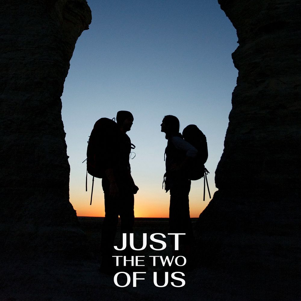 Just the two of us Instagram post template, editable text