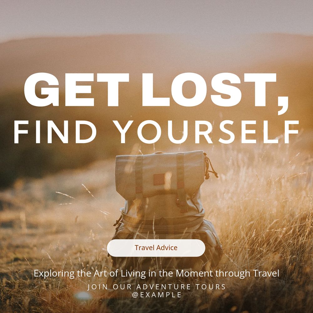 Lose yourself Instagram post template, editable text