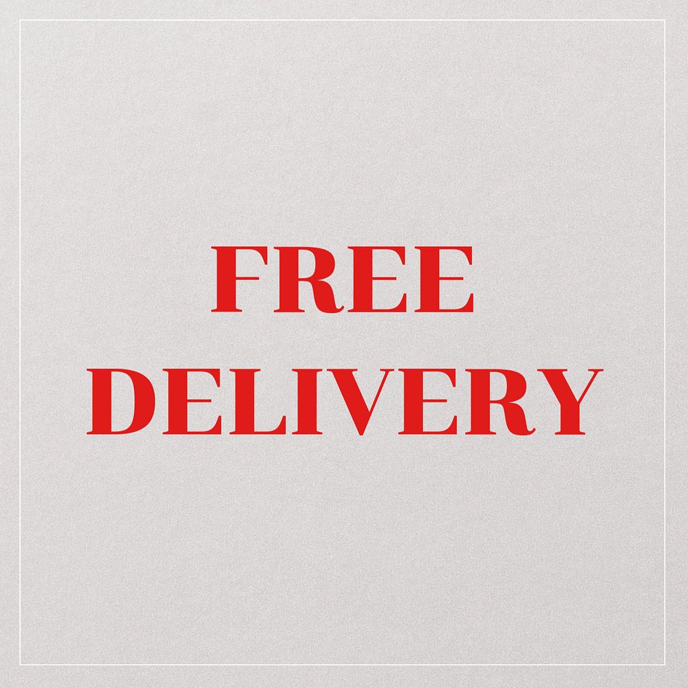 Free delivery Instagram post template, editable text