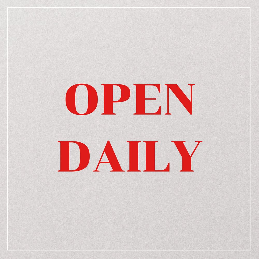 Open daily Instagram post template, editable text