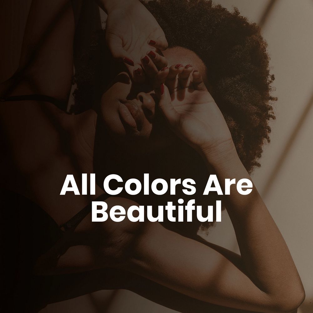 All colors beautiful Instagram post template, editable text