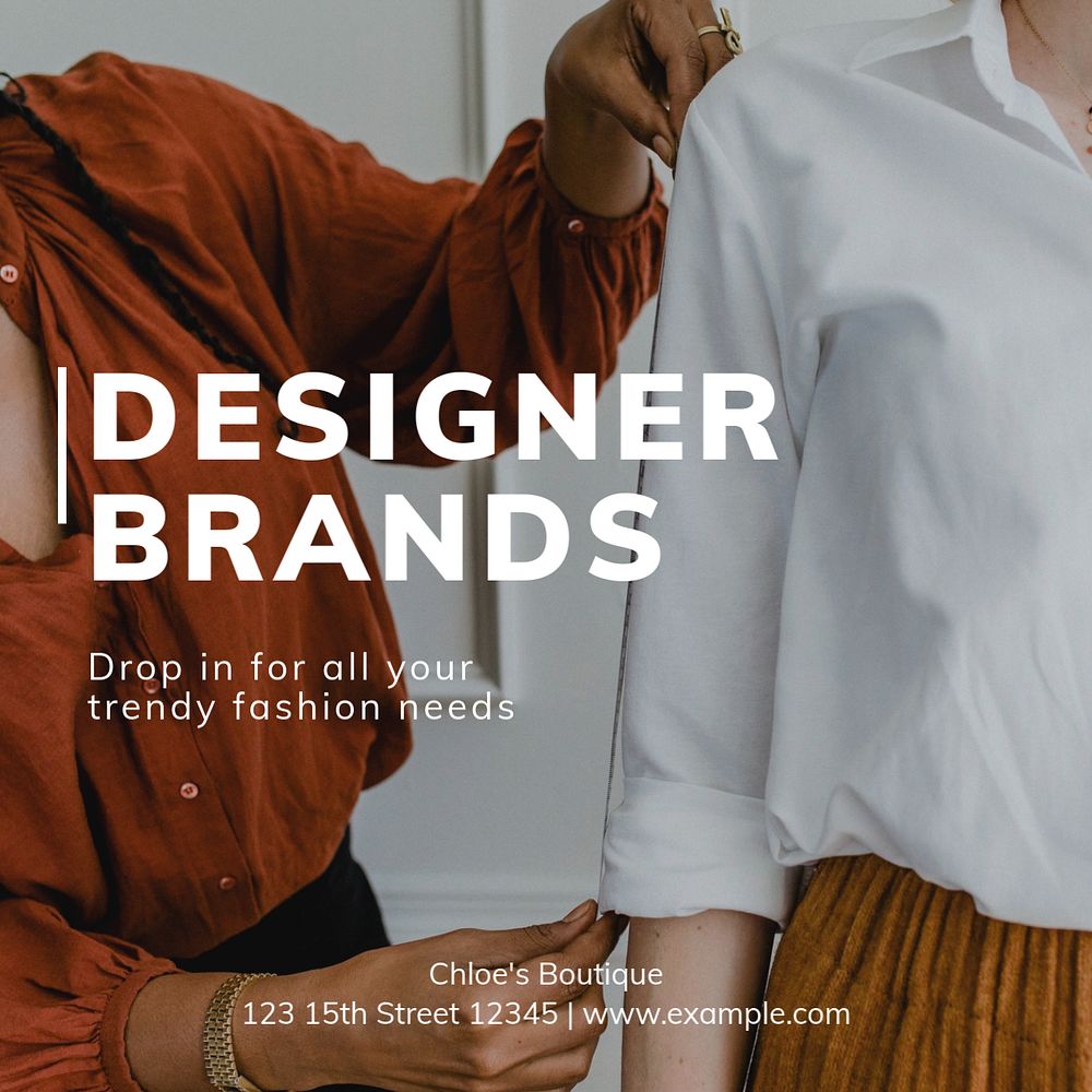 Designer brands Instagram post template, editable text