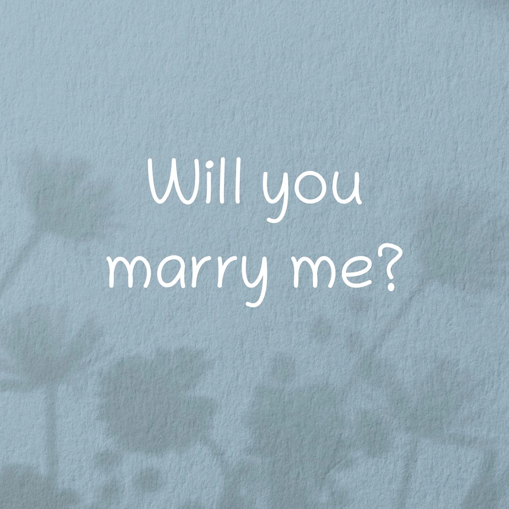 Marry me Instagram post template, editable text