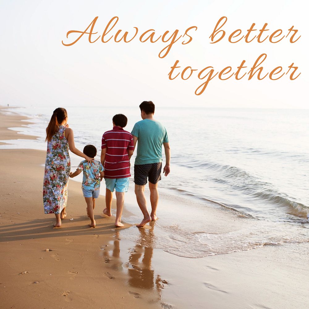 Better together always Instagram post template, editable text