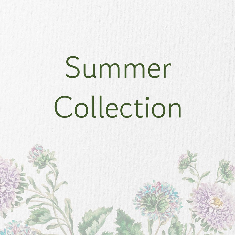 Summer collection Instagram post template, editable text