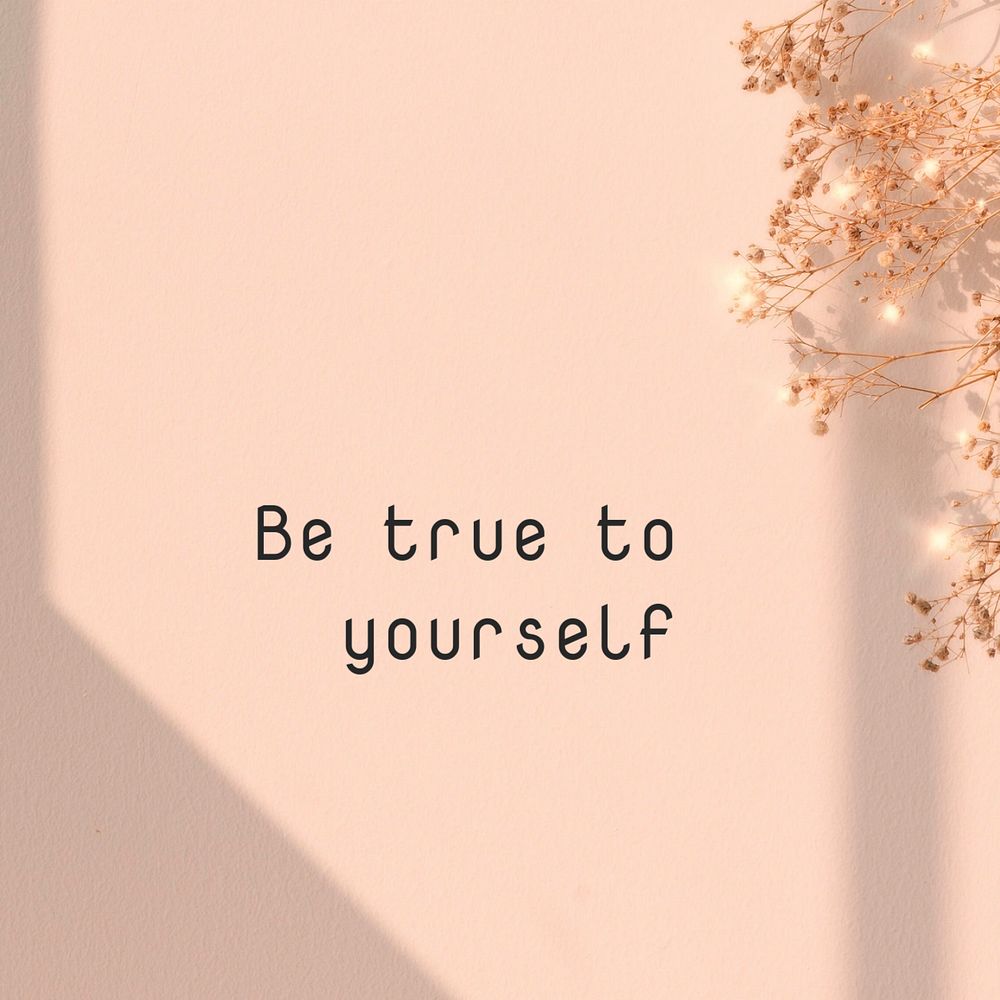 Self acceptance Instagram post template, editable text