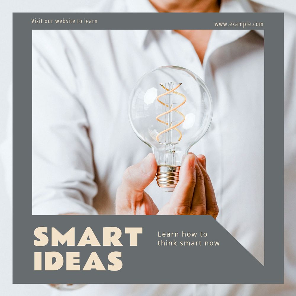 Smart ideas Instagram post template, editable text