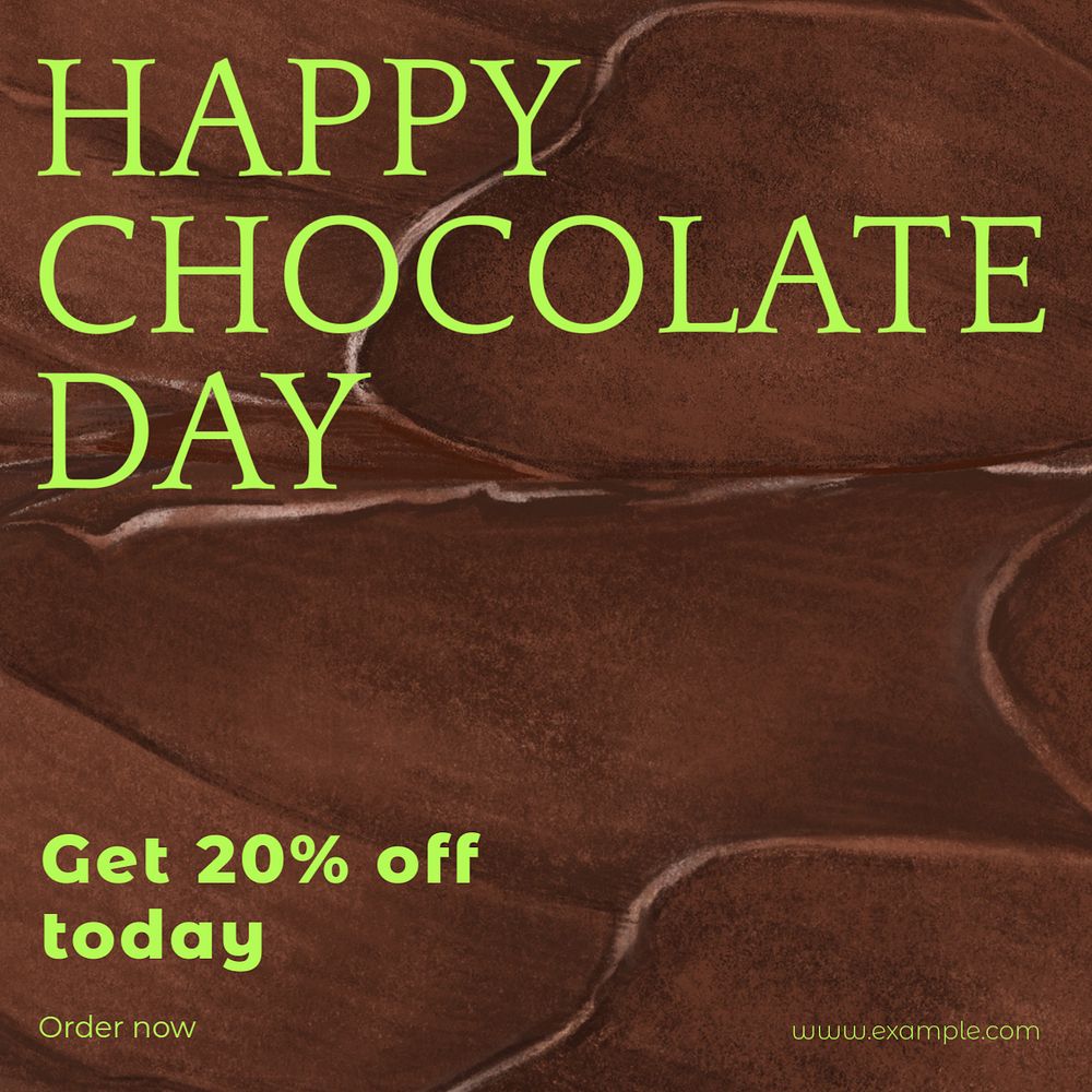 Happy Chocolate Day Instagram post template, editable text