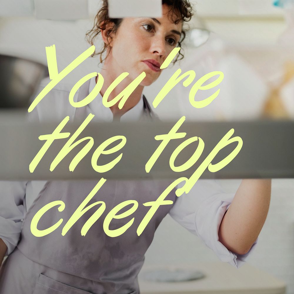 Top chef Instagram post template, editable text