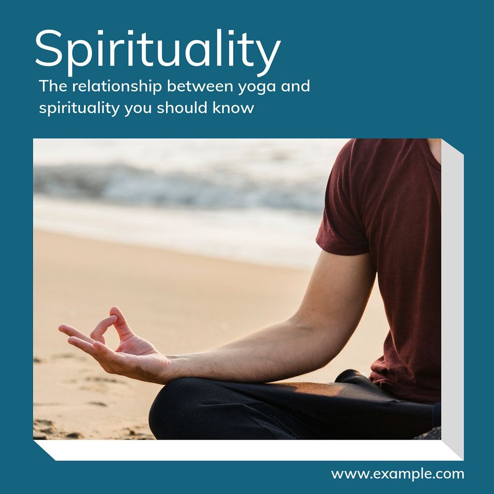 Spirituality Instagram post template, editable text