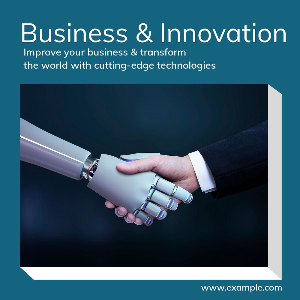 Business innovation Instagram post template, editable text