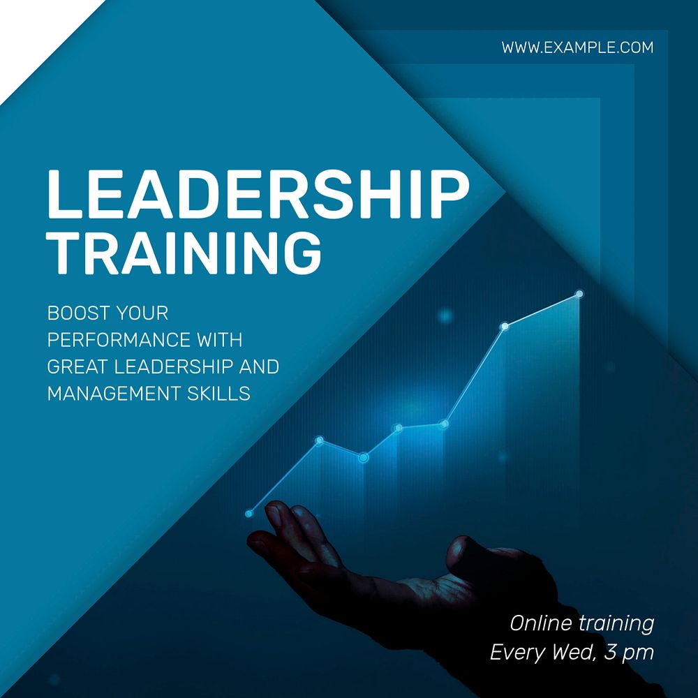 Leadership training Instagram post template, editable text