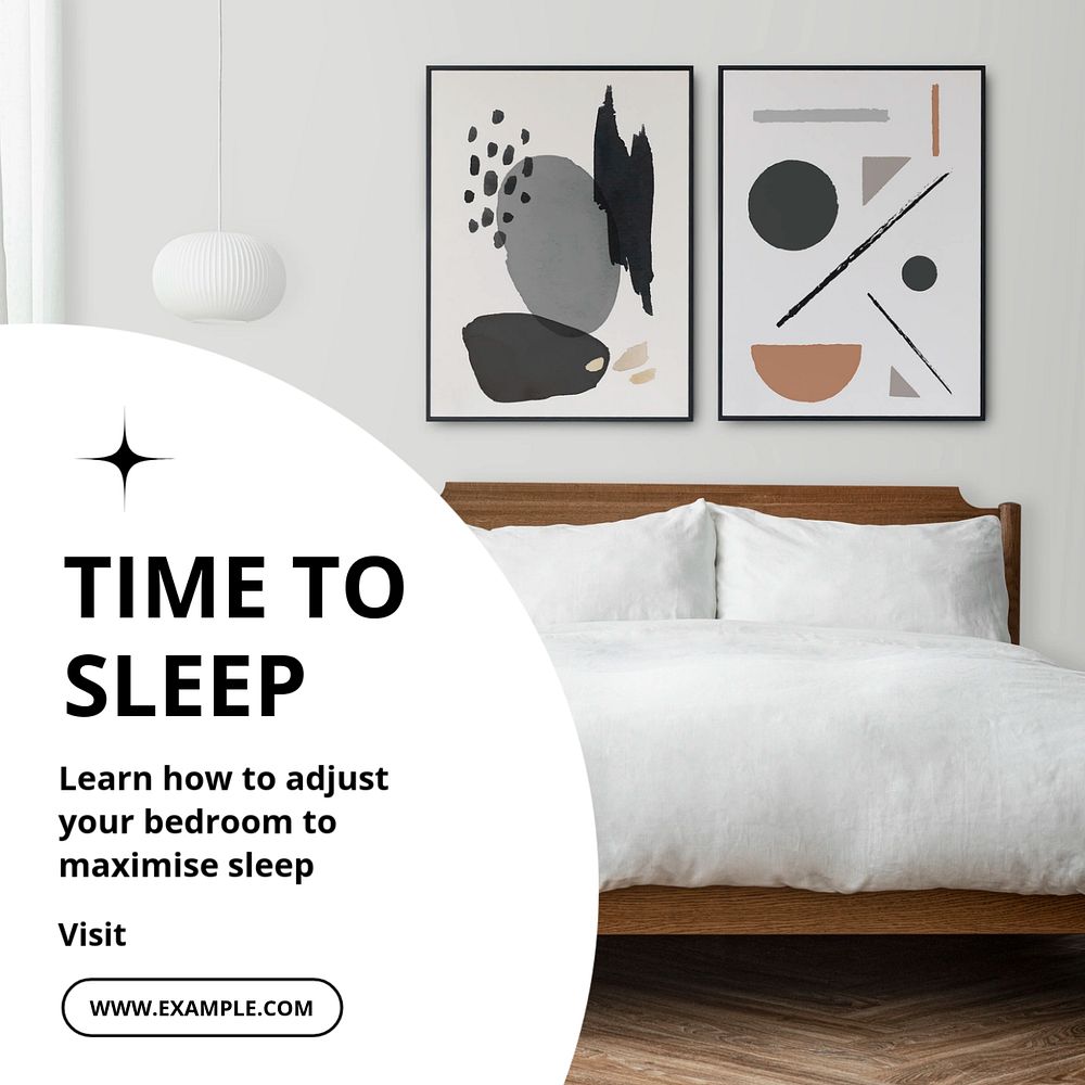 Room for rent Instagram post template, editable text