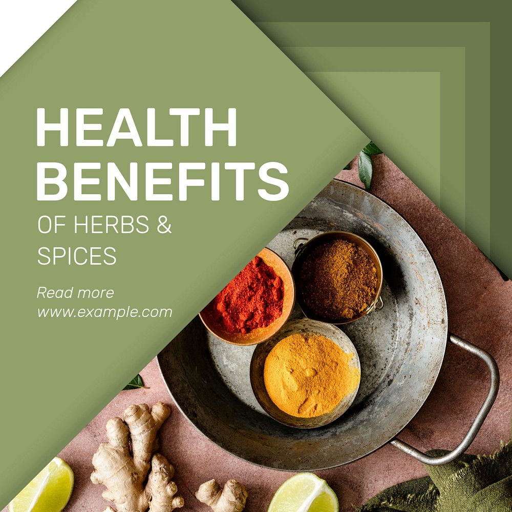 Health benefits Instagram post template, editable text