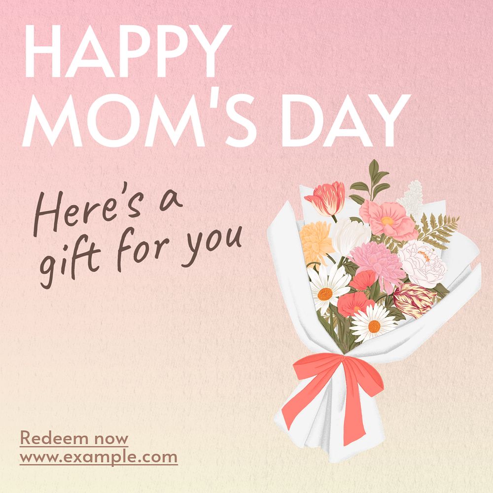 Happy mom's day  Instagram post template, editable text