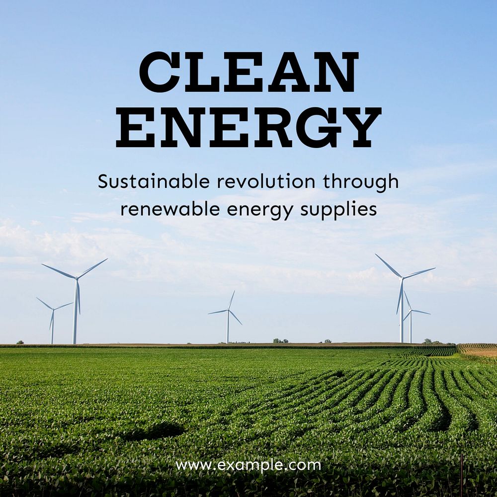 Sustainable revolution Instagram post template, editable text