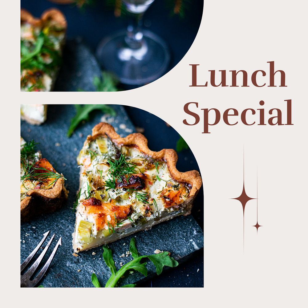 Lunch Special Instagram post template, editable text