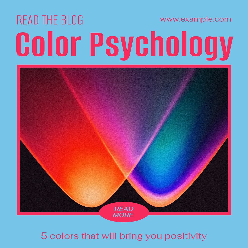 Color psychology Instagram post template, editable text