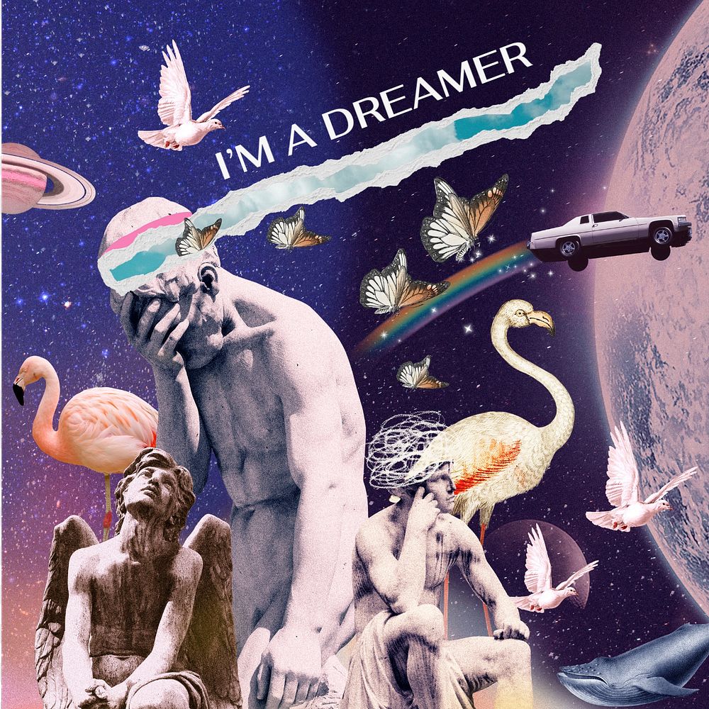 Dreamer Instagram post template, editable text