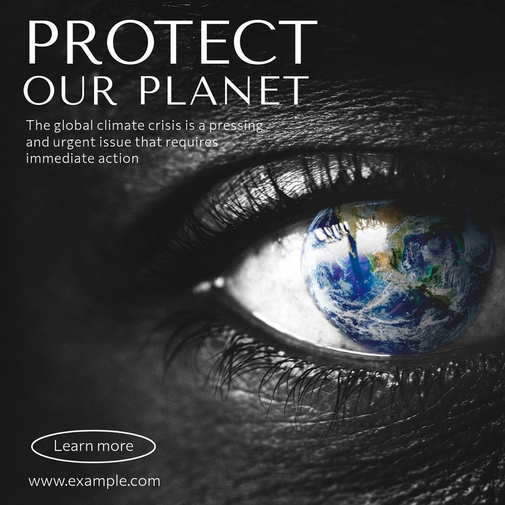 Protect our planet  Instagram post template, editable text